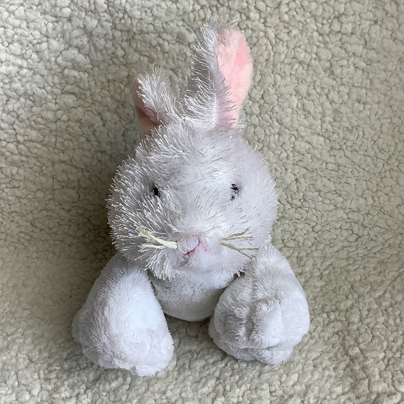 GANZ Webkinz HM078 White Bunny Rabbit Plush Stuffed Animal Toy No Code - Picture 2 of 7